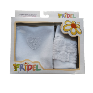 Βαφτιστικό σετ κοριτσιού- Καρδιά, Λευκό