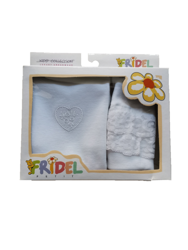 Βαφτιστικό σετ κοριτσιού- Καρδιά, Λευκό